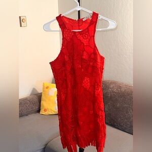 Lovers + Friends Vibrant Red Dress